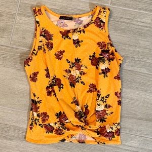 First Love yellow floral top